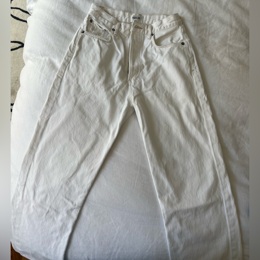 Agolde 90s pinch waist white jeans